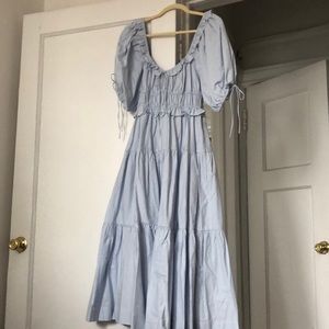 ✨never worn En Saison Poplin Tiered Midi Dress